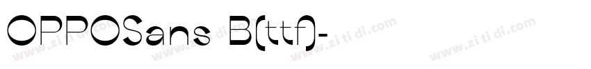 OPPOSans B(ttf)字体转换